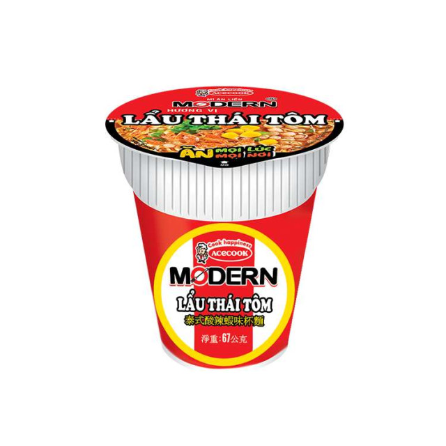 ACECOOK MODERN 泰式蝦火鍋風味杯麵（67克 × 12杯）