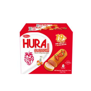 Hura 纸盒装瑞士卷蛋糕 36g - 草莓味
