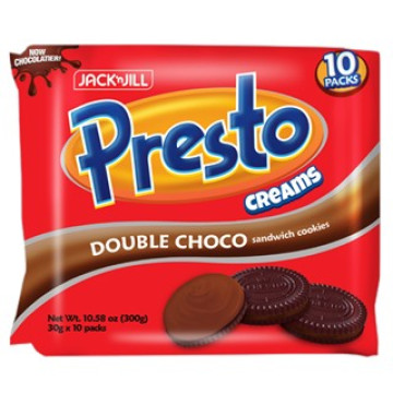 Jack n’ Jill PRESTO 奶油双重巧克力夹心饼干 30克×10包