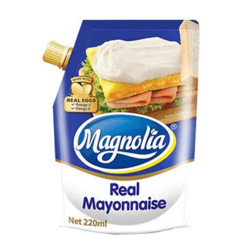 MAGNOLIA 純正蛋黃醬 220毫升，採用真正雞蛋製成，含 Omega 3 與 Omega 6