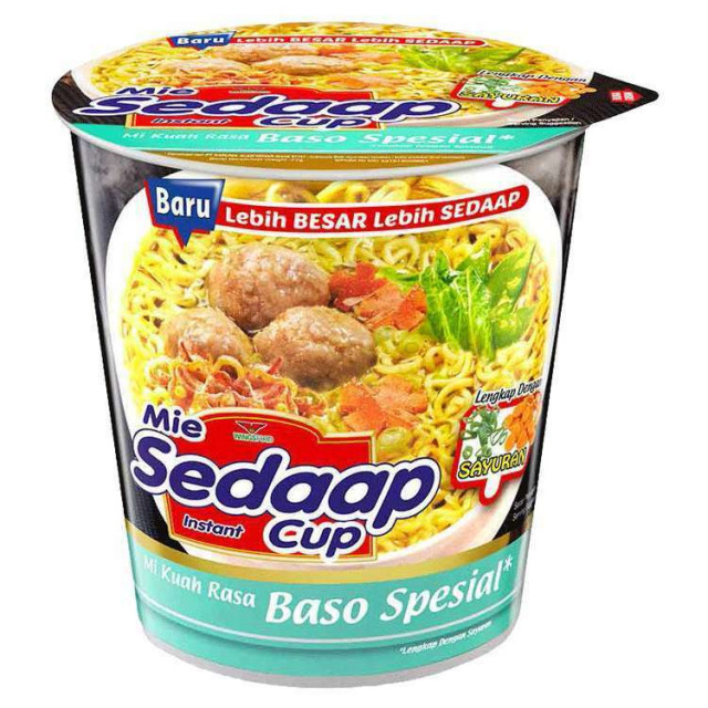 Mie Sedaap 牛肉丸杯麵（77 公克／杯，12 杯／箱）