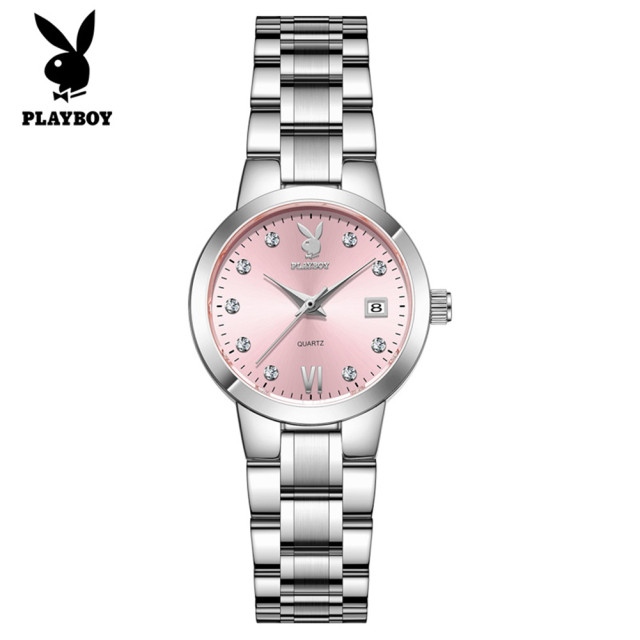 PLAY BOY 復刻浪漫經典女錶(銀粉)